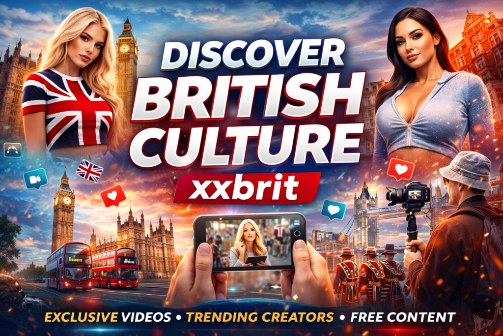 xxbrit platform thumbnail showing British culture visuals with Big Ben, Union Jack elements, UK cityscapes, content creators, and ‘Discover British Culture’ text in a modern digital design.”