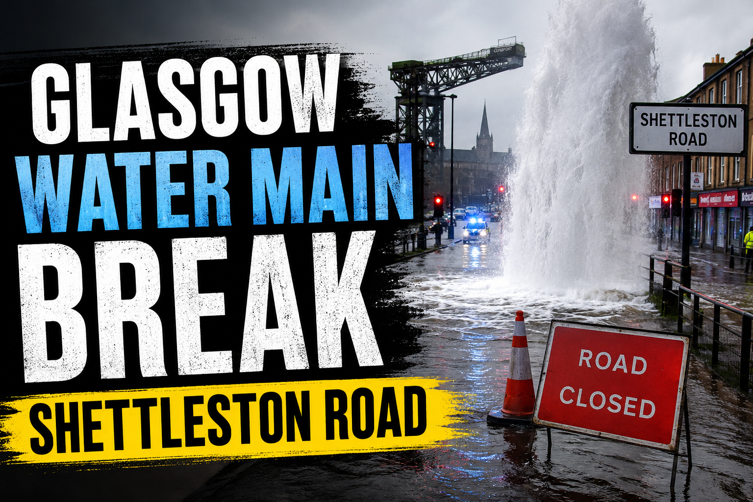 Glasgow Water Main Break Shettleston Road 2026