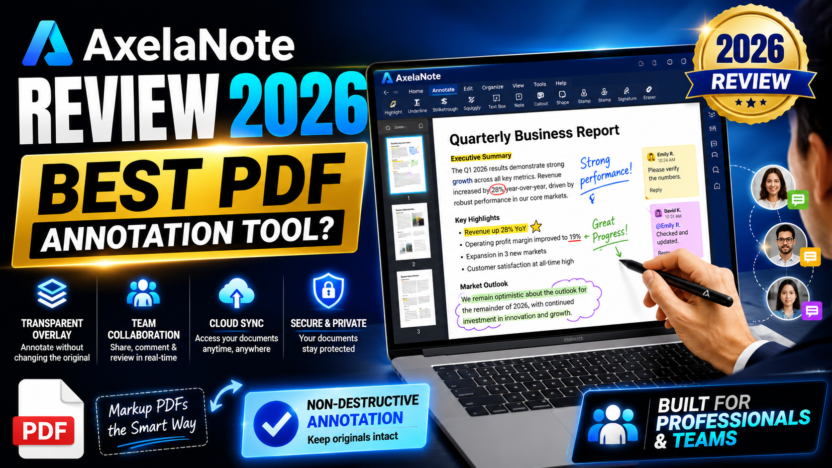 AxelaNote 2026 PDF annotation review